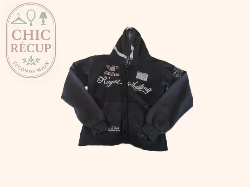 Sweat zippé - Geographical Norway - L - Noir - Fighter – photo 2